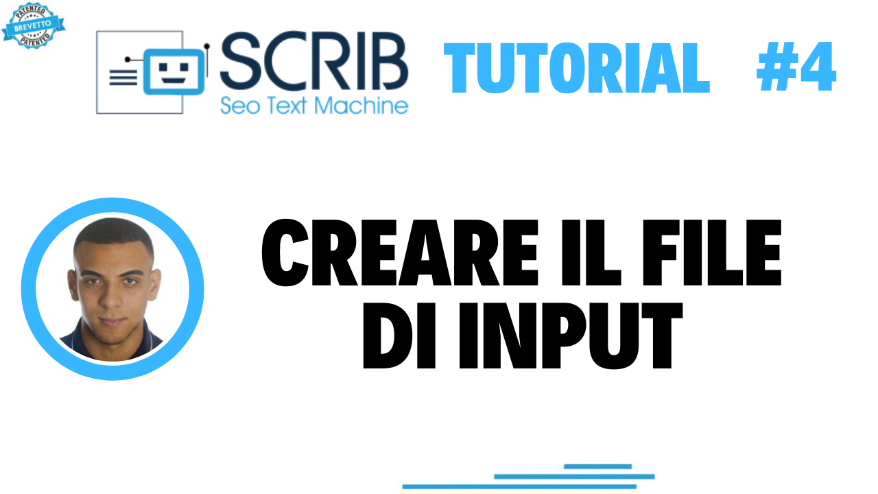 Video Tutorial - Creare il file di Input