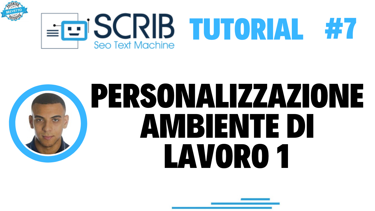 Video tutorial - personalizzazione ambiente di lavoro 1